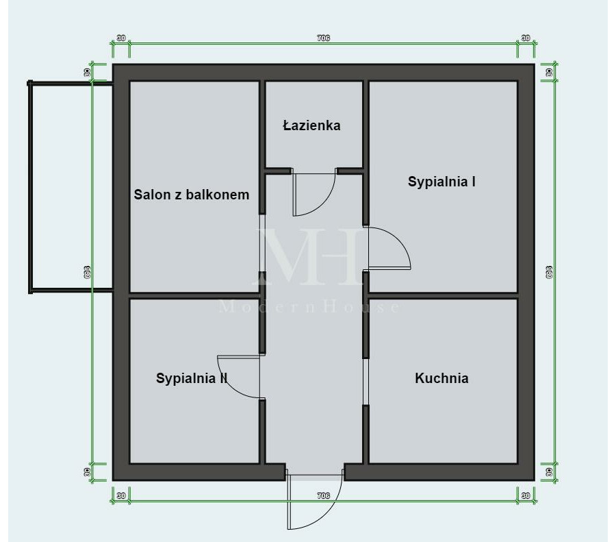 Białystok, Konrada Fiedorowicza, Przestronne mieszkanie na I piętrze - 73mkw