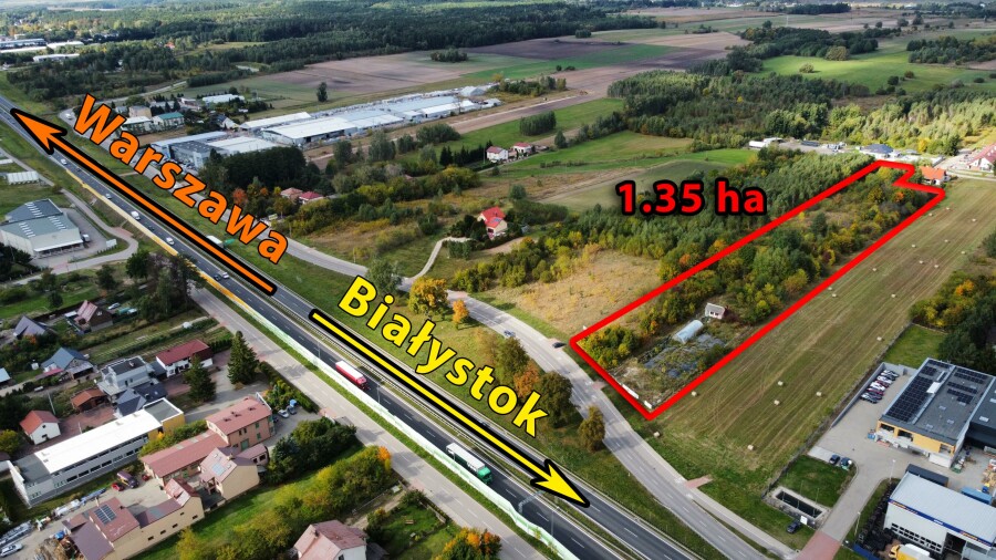 białostocki, Choroszcz, Łyski, Warszawska, Działka inwestycyjna przy S8 w Łyskach!