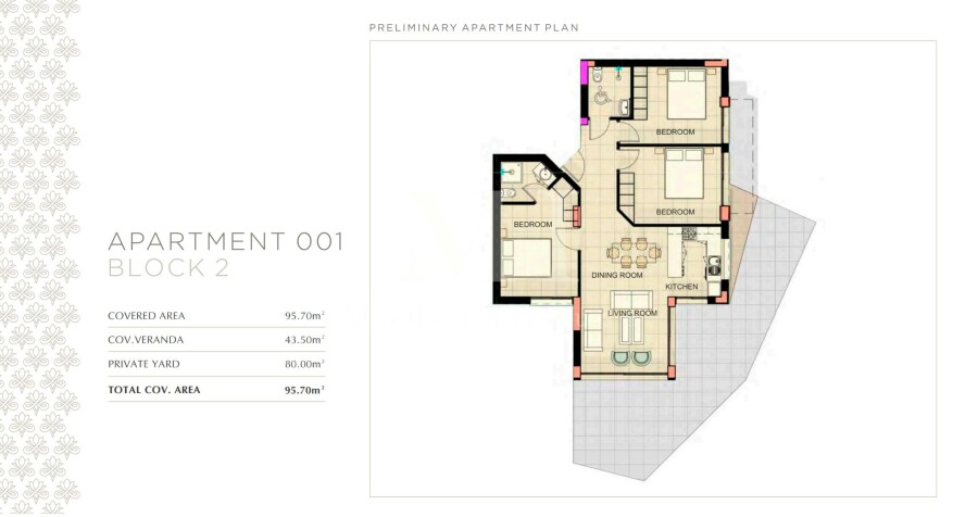 Chloraka, Przestronny apartament w ekskluzywnym kompleksie