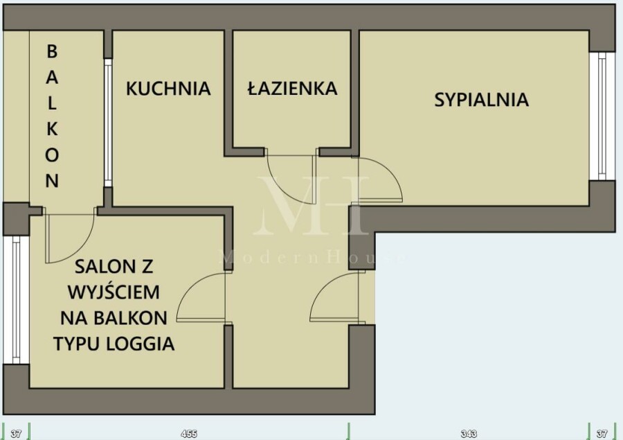 bielski, Bielsk Podlaski, Bielsk Podlaski, Białowieska, Dwupokojowe mieszkanie na parterze w okazyjnej cenie