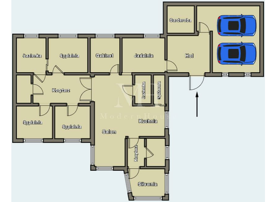 Białystok, Parterowy dom z siłownią 5min od Białegostoku