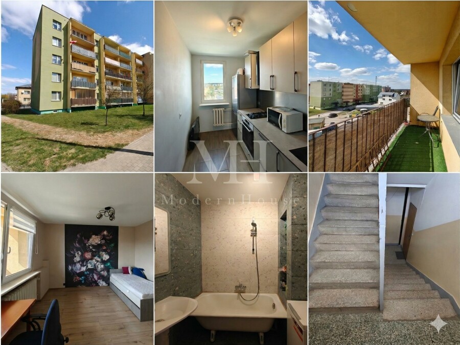 mławski, Mława, Jasne 2 pokoje 50,6 m² balkon piwnica pełna własność  Mława