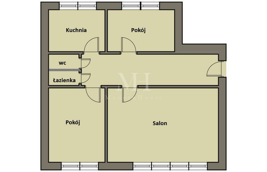 Białystok, Radzymińska, 3 pokoje | I piętro | 60,4 m² | Blisko centrum Białegostoku