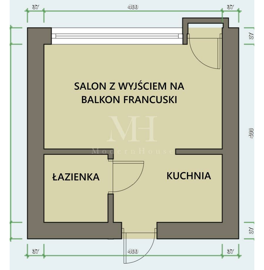 białostocki, Juchnowiec Kościelny, Kleosin, Ojca Stefana Tarasiuka, Kawalerka z balkonem francuskim obok Politechniki