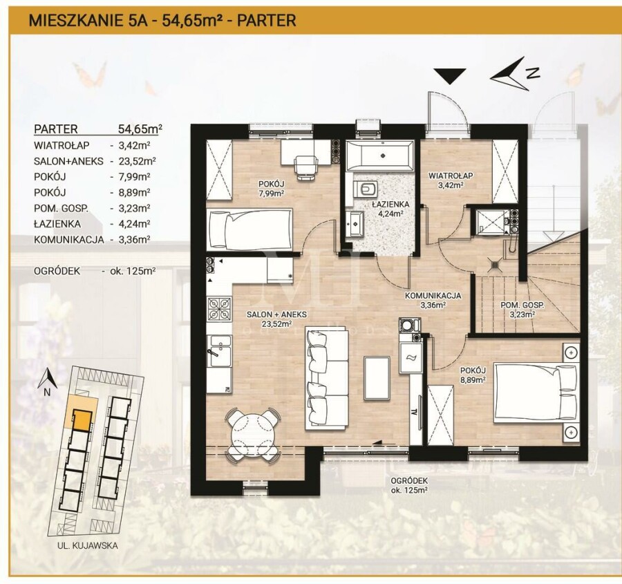 Białystok, Kujawska, Mieszkanie z ogrodem 125 m²  | Skorupy | Nowa inwestycja