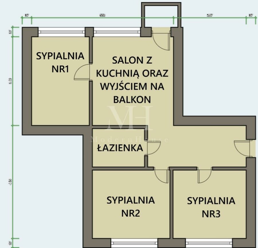 Białystok, Bema, Mieszkanie po generalnym remoncie 48,11m2 dwustronne z balkonem